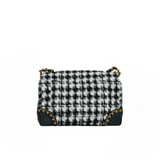 Mini Matelasse Chain Shoulder Bag Tweed Houndstooth