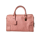 Pink Amazona Ostrich Handbag