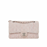 Pink Multi-Tweed Vintage Double Flap Bag