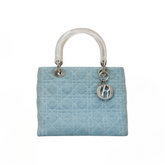 Cannage Quilted Denim Bag