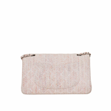 Pink Multi-Tweed Vintage Double Flap Bag