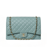Caviar Quilted Maxi Double Flap Microchipped