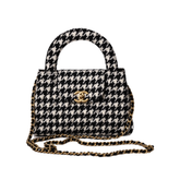 24A Nano Kelly Houndstooth Tweed Bag