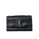 West Hollywood Croc-Embossed Crossbody Bag