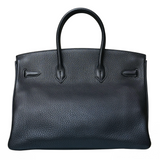 BIRKIN 35 NOIR CLEMENCE GHW
