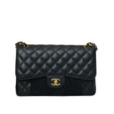 Classic Jumbo Caviar Double Flap GHW