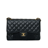 Classic Jumbo Caviar Double Flap GHW