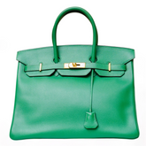 Birkin 35 Emerald Green Epsom GHW