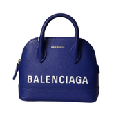 Ville Satchel Bag XXS Blue Leather