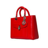 Large Lady Dior Cadena Leather Bag