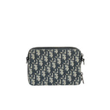 Oblique Pouch Beige Black