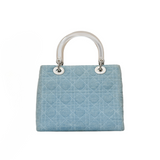 Cannage Quilted Denim Bag