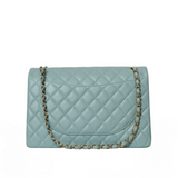 Caviar Quilted Maxi Double Flap Microchipped