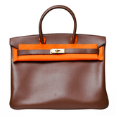 Birkin 35 Havana Tourillon Clemence GHW