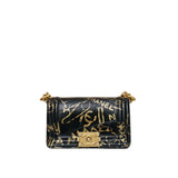 Small Croc-Embossed Graffiti Le Boy