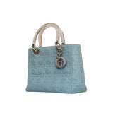 Cannage Quilted Denim Bag