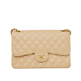 Jumbo Double Flap Beige