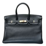 BIRKIN 35 NOIR CLEMENCE GHW