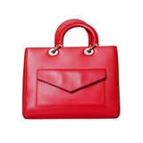 Large Lady Dior Cadena Leather Bag