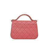 Lambskin Quilted Small Chain Infinity Top Handle Flap