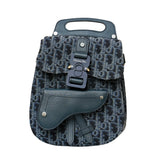 Oblique Jacquard Saddle Backpack