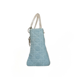Cannage Quilted Denim Bag