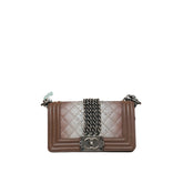 Ombre Python Rock Chain Small Le Boy Bag