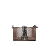 Ombre Python Rock Chain Small Le Boy Bag