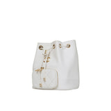 Business Affinity Bucket Bag White Caviar