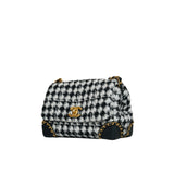 Mini Matelasse Chain Shoulder Bag Tweed Houndstooth