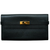 Kelly Wallet To Go Black Epsom Leather