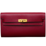 Kelly Long Wallet Rouge Grenat