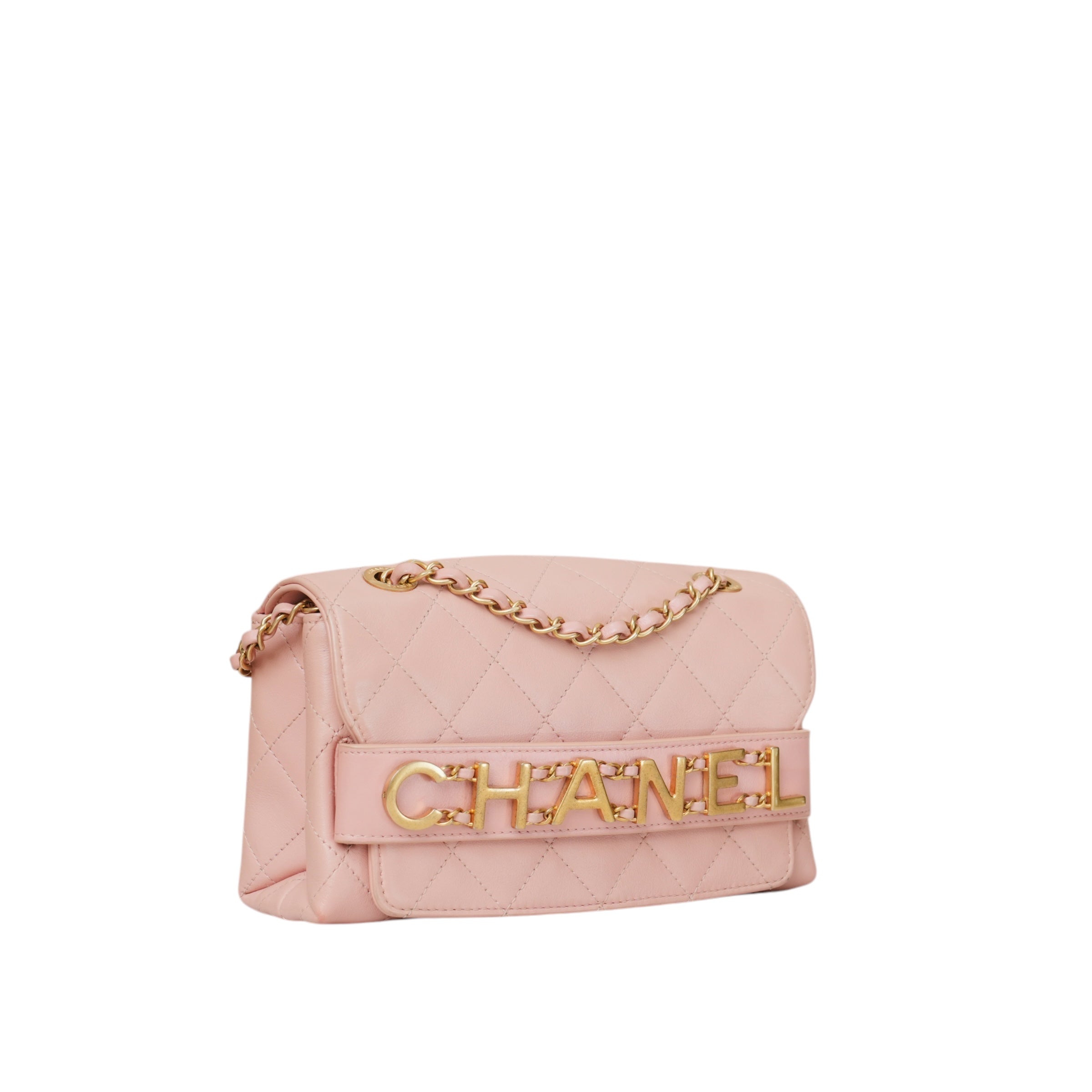 Medium Calfskin Quilted Enchained Flap Bag