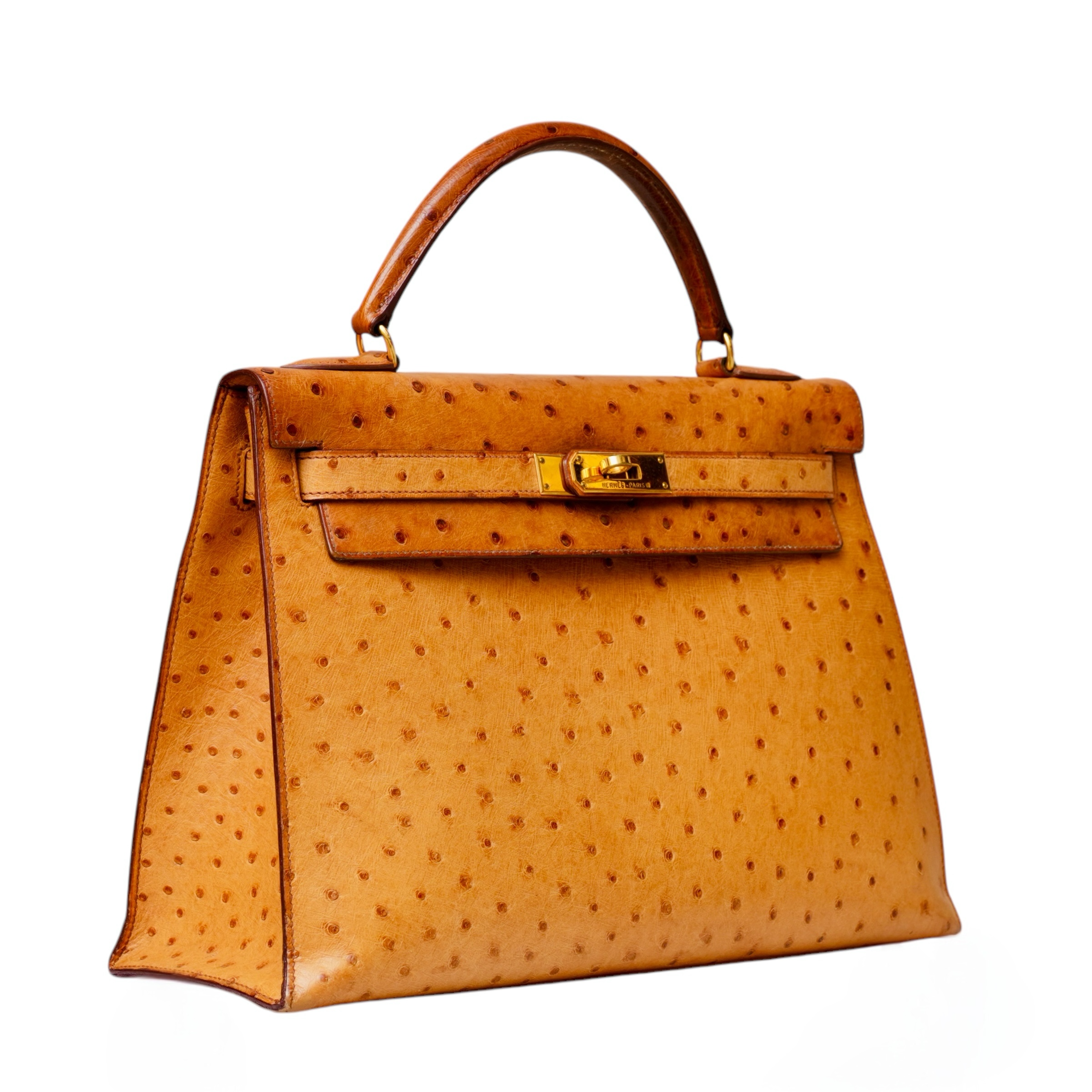Kelly 32 Sellier Ostrich GHW