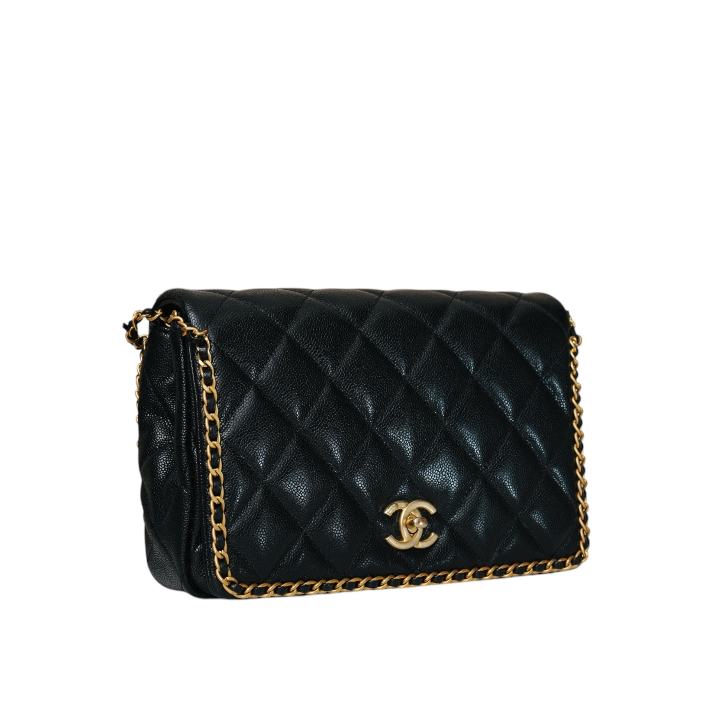 Caviar Quilted Never-Ending Chain Flap Bag