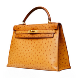 Kelly 32 Sellier Ostrich GHW