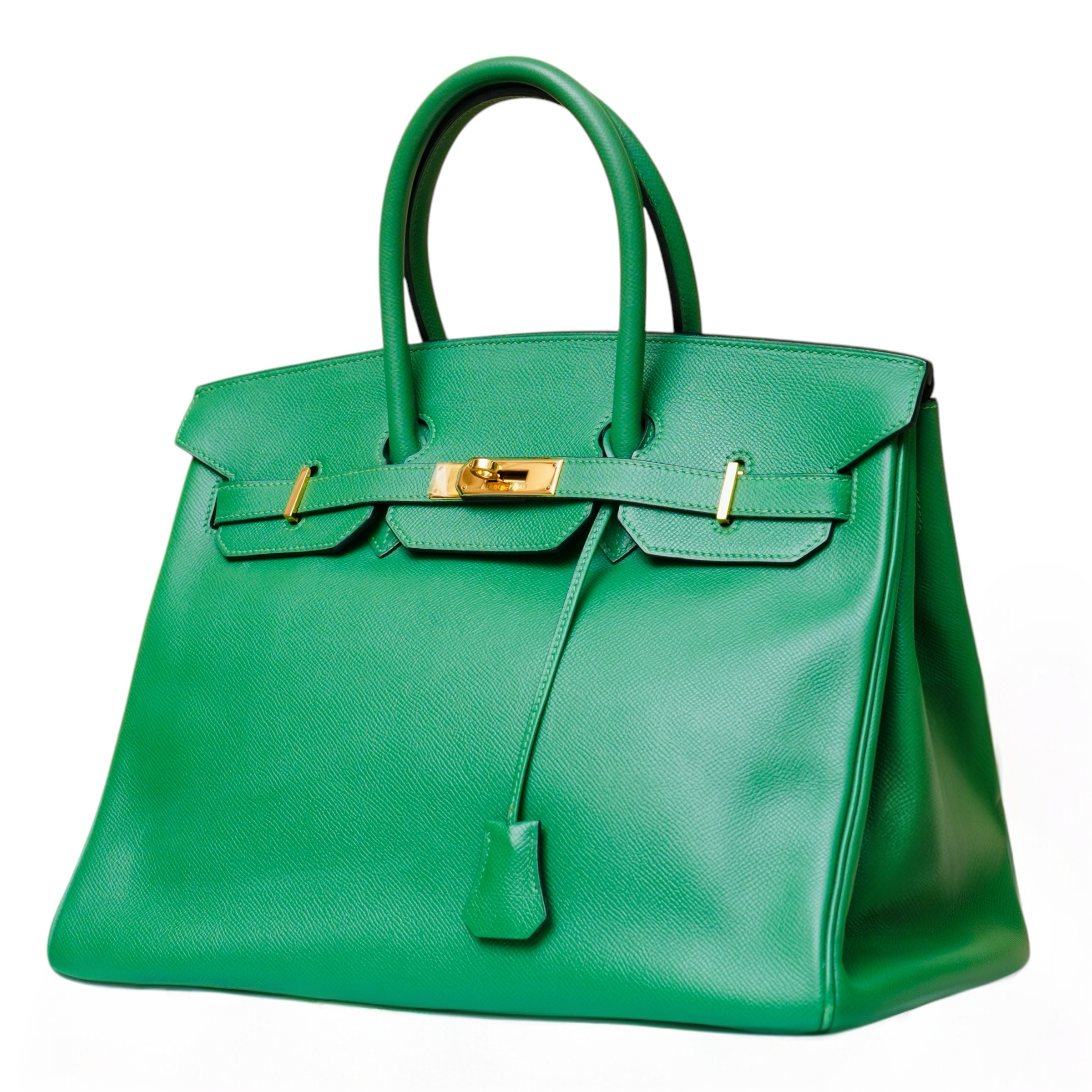 Birkin 35 Emerald Green Epsom GHW