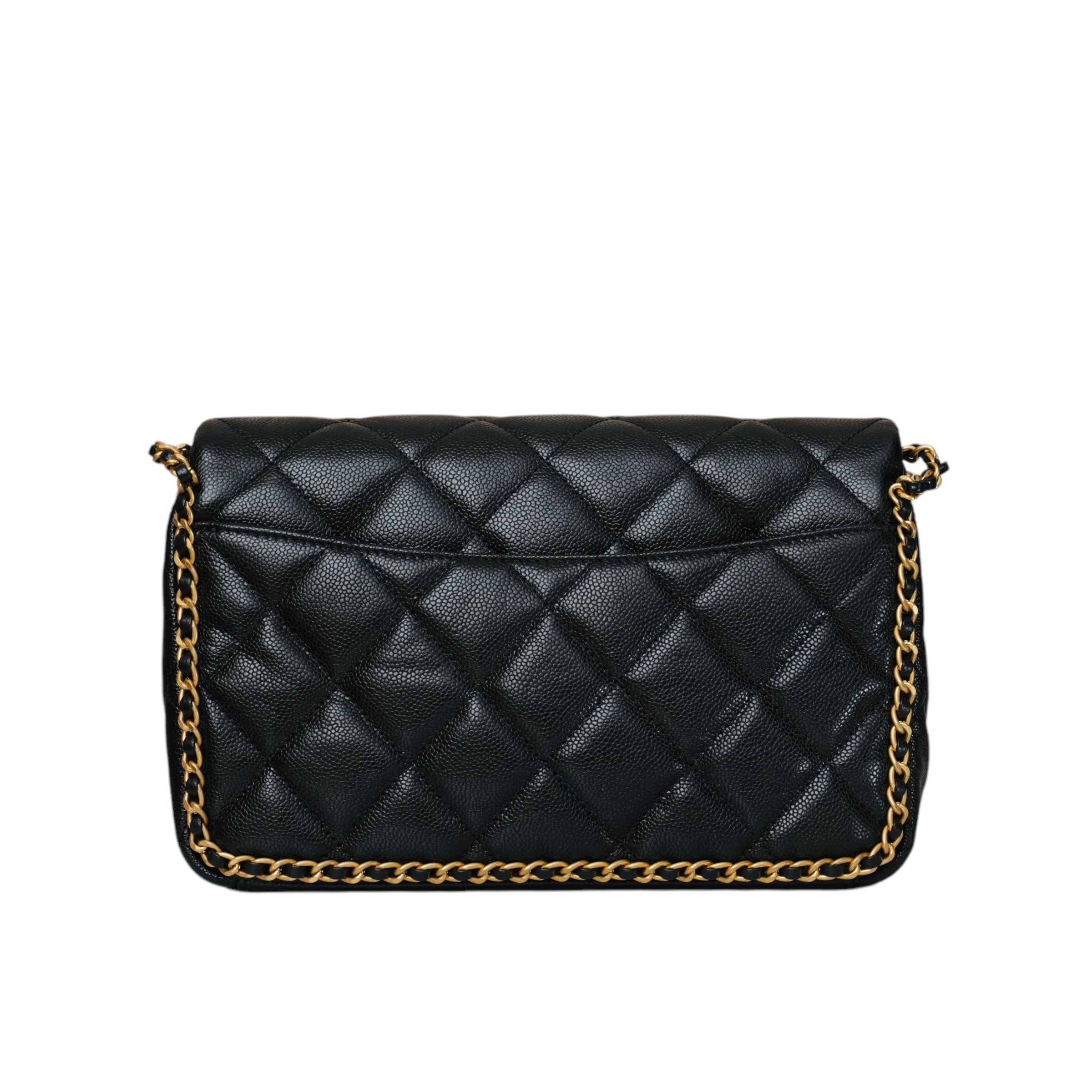 Caviar Quilted Never-Ending Chain Flap Bag