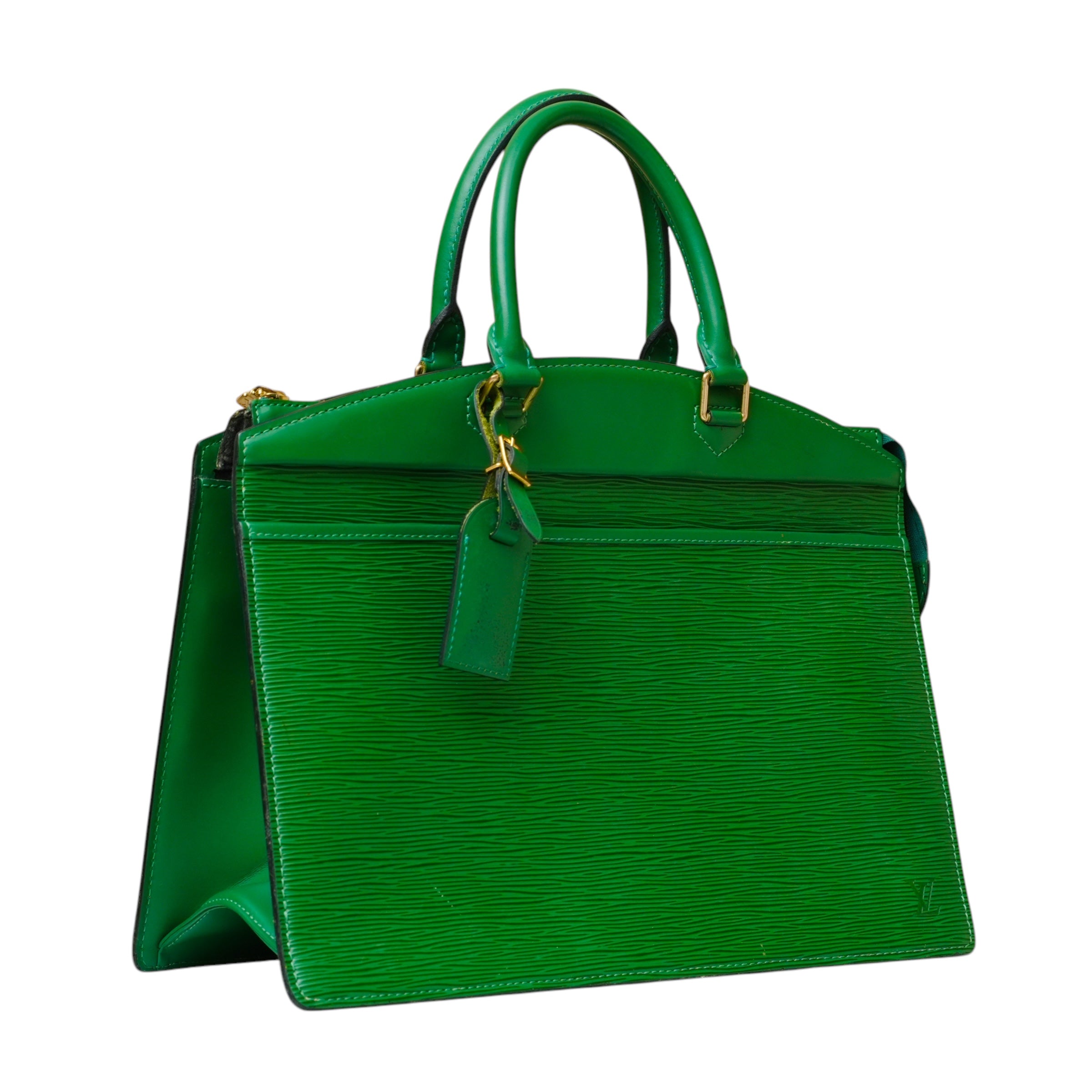 Riviera Green Epi Leather Handbag