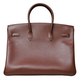 Birkin 35 Havana Tourillon Clemence GHW