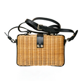 Wicker Top Handle Shoulder Bag