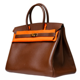 Birkin 35 Havana Tourillon Clemence GHW