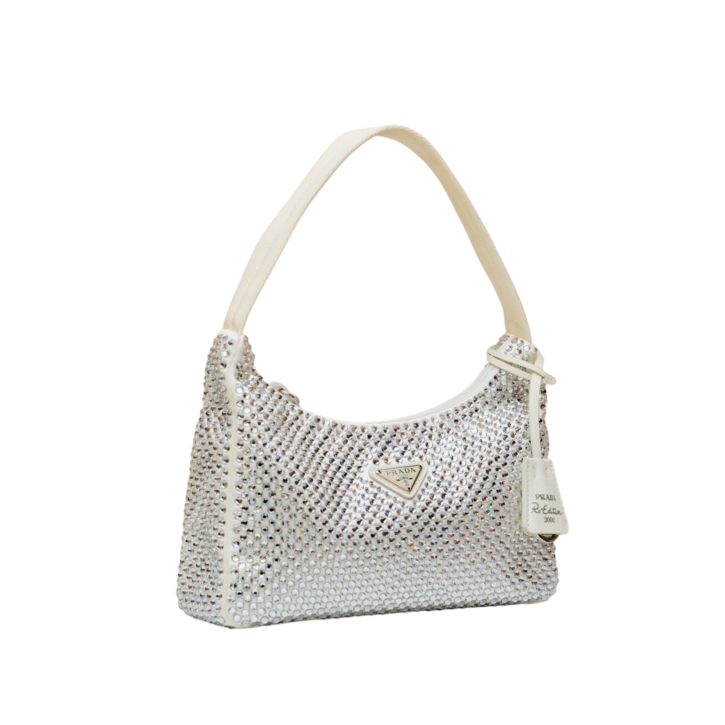Satin Crystal Mini Re-Edition 2000 Bag