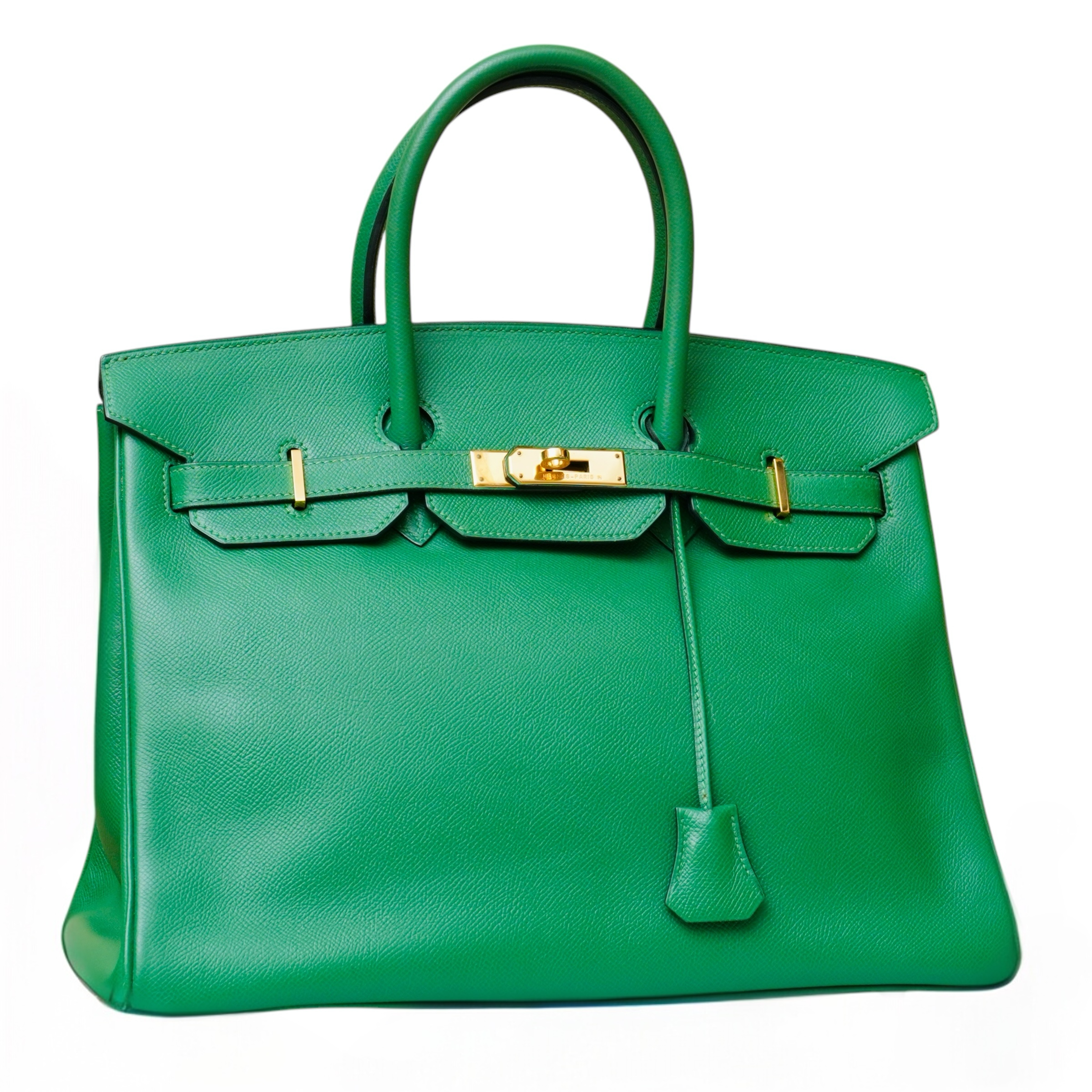 Birkin 35 Emerald Green Epsom GHW