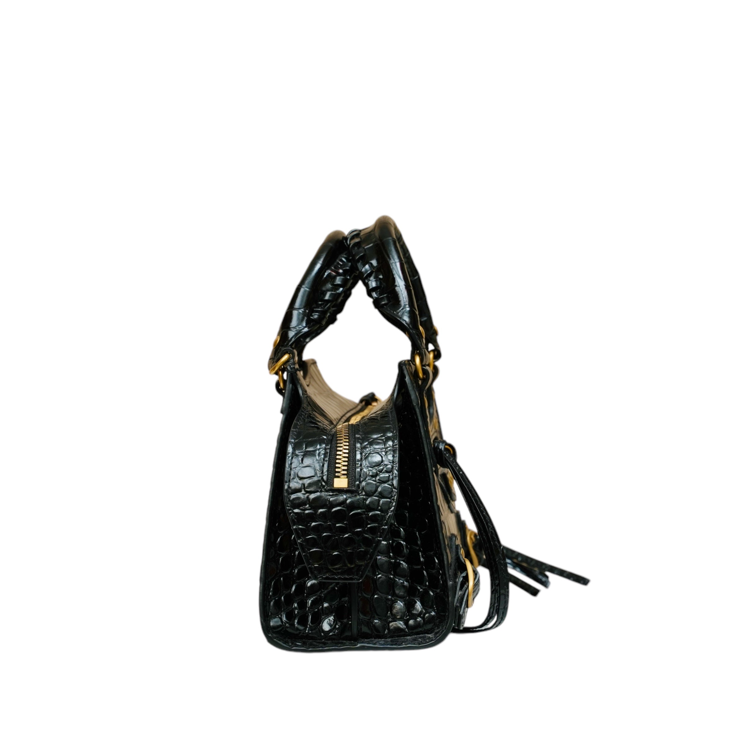 Neo Classic City Satchel Mini Croc-Embossed