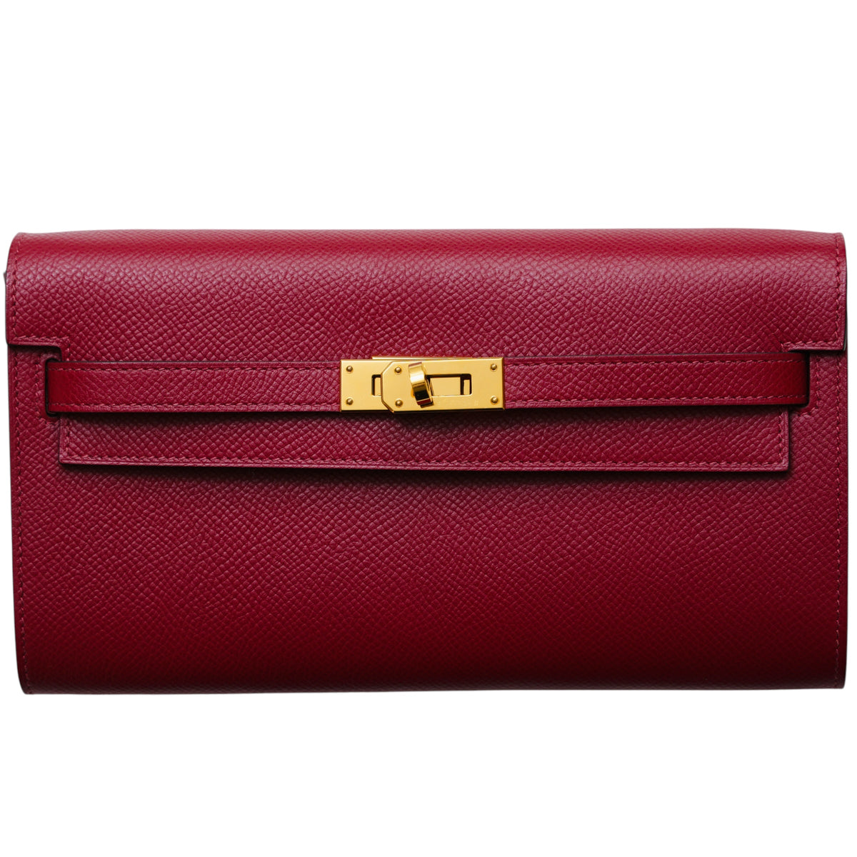 Kelly Long Wallet Rouge Grenat
